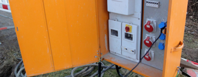 Baustrom bei Elektro-Büttner GmbH in Aschaffenburg